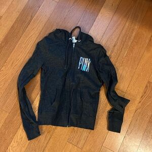 Pink zippered hoodie